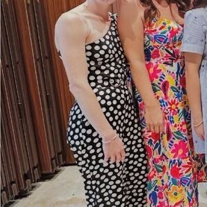Polka Dot Sleeveless Maxi Jumpsuit